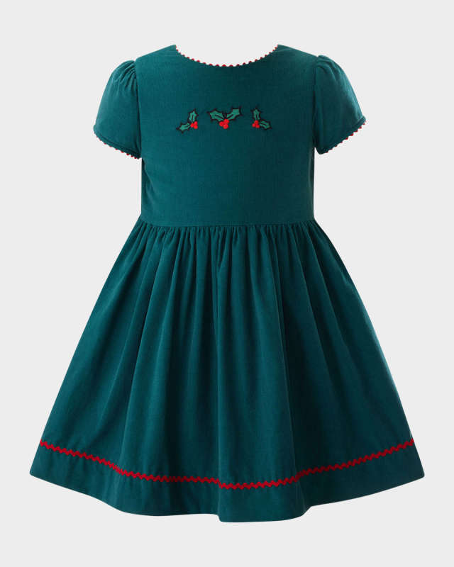 Girl's Holly Embroidered Dress, Size 2-10